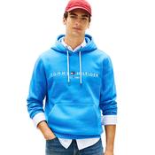 Mens Logo Embroidery Fleece Hoodie - Blue Orbit - XS