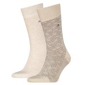 Mens 2-Pack Pattern Socks - Sand - 6-8 image