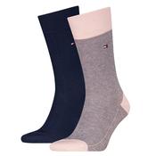 Mens 2-Pack Birdseye Socks - Pink - 6-8 image