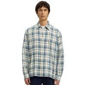 Mens Relaxed Landon Check Shirt - Egret - M image