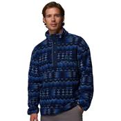 Mens Helvetia II Printed Half Snap Fleece - Mountain Blue/Retrotree - XS image