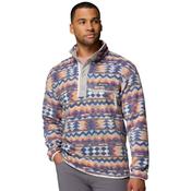 Mens Helvetia II Printed Half Snap Fleece - Sea Salt/Retrotree - XS