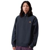 Mens Half Zip American Script Sweatshirt - Deep Night - XS image