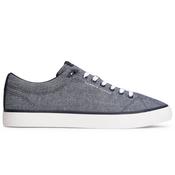 Mens Linen Chambray Jacquard Trainers - Desert Sky - 7 image