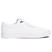 Mens Leather Logo Lace-Up Trainers - White - 7 image