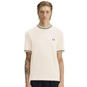 Mens Ribbed Jersey T-Shirt - Ecru - M image