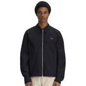 Mens Seersucker Zip Through Overshirt - Black - S image