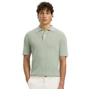 Mens Mattis Cable Knit Polo - Aqua Grey - S image
