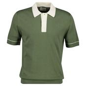Mens Cotton Modal Polo Sweater - Green Herb - S image