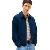 Mens Flag Embroidery Trucker Jacket - Dark Night Navy - XS image