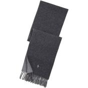 Reversible Wool-Blend Scarf - Dark Charcoal Heather - One
