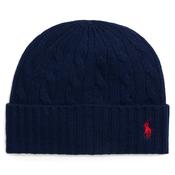 Cable-Knit Merino Wool-Blend Beanie - Newport Navy - One image