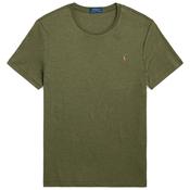 Mens Custom Slim Fit Soft Cotton T-Shirt - Service Green Heather - XS