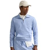Mens Loopback Fleece Quarter-Zip Sweatshirt - Chambray Blue - XL image