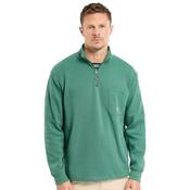 Mens Cotton Quarter-Zip Sweatshirt - Dark Ivy - XS image