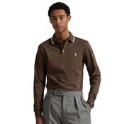 Mens Custom Slim Fit Soft Cotton Polo Shirt - Nutmeg Brown Heather - XL image