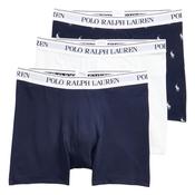 Mens Stretch Cotton 3-Pack Boxer Briefs - Navy/White/Navy Aop - S image