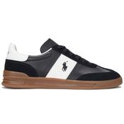 Mens Heritage Aera Leather-Suede Trainers - Black/White - 7 image