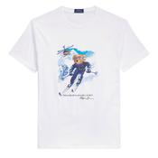 Mens Custom Slim Fit Polo Bear T-Shirt - White/Active Bear - XS image