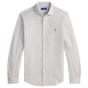 Mens Houndstooth Jersey Spread-Collar Shirt - Antique Cream Puppytooth - M image