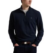 Mens Luxury Jersey Quarter-Zip Pullover - Aviator Navy - S image