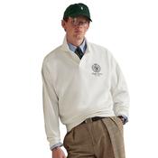 Mens Relaxed Fit Fleece Graphic Sweatshirt - White - S image