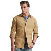 Mens Custom Fit Garment-Dyed Oxford Shirt - Cafe Tan - S image