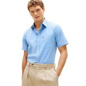 Mens Regular Fit Lightweight Short Sleeve Oxford Shirt - Shirt Blue - XS image