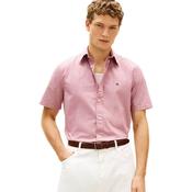 Mens Flex Poplin Houndstooth Short Sleeve Shirt - Regatta Red - S image
