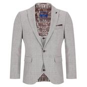 Mens Eiffel Slim 3-Piece Suit - Stone - 34S image