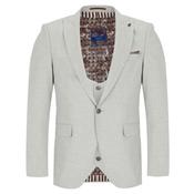 Mens Carlos Slim 3-Piece Suit - Stone - 34S image