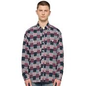 Mens Work Shirt - Green/Red - S image