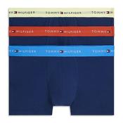 Mens Signature Repeat Logo Waistband 3-Pack Trunks - Blue - S image