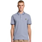 Mens Tipped Polo Shirt - Bubble Blue/Jet Black - S image