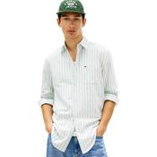 Mens Regular Fit Stripe Oxford Shirt - Bahama Green - XS image