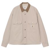 Mens Prescott Shirt Jacket - String/Leather (Garment Dyed) - XS image