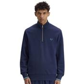 Mens Half Zip Sweatshirt - Tennis Blue/Snow White/Deep Mint - L image