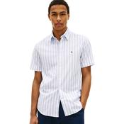 Mens Regular Fit Stripe Short Sleeve Shirt - Blue Orbit - XS image