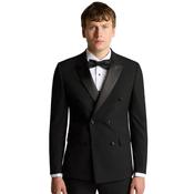 Mens Rino Double Breasted Suit Jacket - Black - 38R image