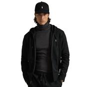 Mens Double-Knit Full-Zip Hoodie - Polo Black - S image