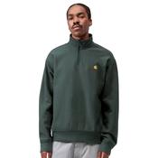Mens Half Zip American Script Sweatshirt - Kale Green - S image