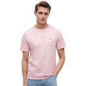 Mens Flag Embroidery Jersey Crew Neck T-Shirt - Pink Lily - S image
