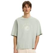 Mens Norman Graphic Boxy T-Shirt -  Aqua Gray - S image