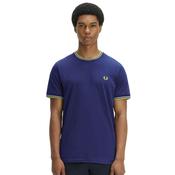 Mens Twin Tipped T-Shirt - French Navy/Dusky Blue/Citron - S image
