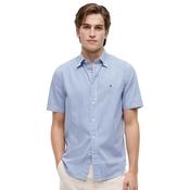 Mens Flex Poplin Classic Stripe Shirt - Regal Blue - S image