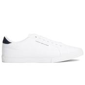 Mens Canvas Embossed Trainers - White - 7 image