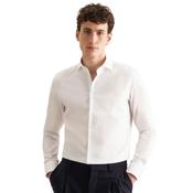 Mens Slim Business Texture Shirt - White - 37 image