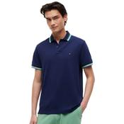 Mens Contrast Collar Cuffs Regular Fit Polo Shirt - Carbon Navy - S image