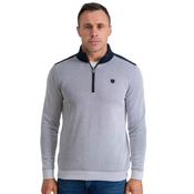 Mens Brisbane Contrast 1/4 Zip Sweater - Ocean Drift - S image