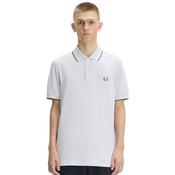 Mens M3600 Polo Shirt - Dusky Blue/Ecru Laurel Wreath Green - S image